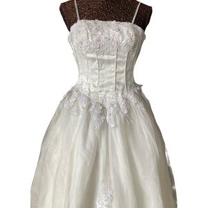 🤍 BALL GOWNS WHITE BEIGE DRESS/ # 008